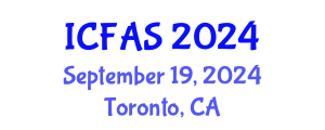International Conference on Fisheries and Aquatic Sciences (ICFAS) September 19, 2024 - Toronto, Canada