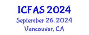 International Conference on Fisheries and Aquatic Sciences (ICFAS) September 26, 2024 - Vancouver, Canada