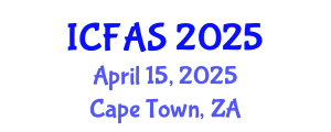 International Conference on Fisheries and Aquatic Sciences (ICFAS) April 15, 2025 - Cape Town, South Africa