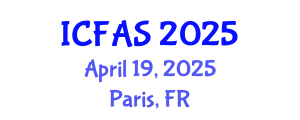 International Conference on Fisheries and Aquatic Sciences (ICFAS) April 19, 2025 - Paris, France