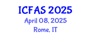 International Conference on Fisheries and Aquatic Sciences (ICFAS) April 08, 2025 - Rome, Italy
