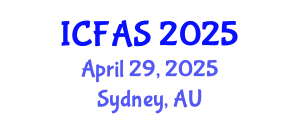 International Conference on Fisheries and Aquatic Sciences (ICFAS) April 29, 2025 - Sydney, Australia