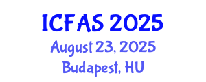 International Conference on Fisheries and Aquatic Sciences (ICFAS) August 23, 2025 - Budapest, Hungary