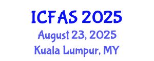 International Conference on Fisheries and Aquatic Sciences (ICFAS) August 23, 2025 - Kuala Lumpur, Malaysia
