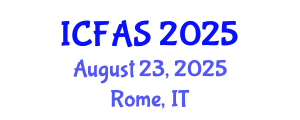 International Conference on Fisheries and Aquatic Sciences (ICFAS) August 23, 2025 - Rome, Italy