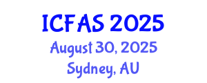 International Conference on Fisheries and Aquatic Sciences (ICFAS) August 30, 2025 - Sydney, Australia