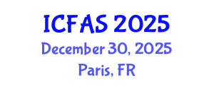 International Conference on Fisheries and Aquatic Sciences (ICFAS) December 30, 2025 - Paris, France