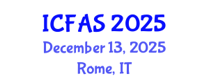 International Conference on Fisheries and Aquatic Sciences (ICFAS) December 13, 2025 - Rome, Italy