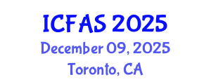 International Conference on Fisheries and Aquatic Sciences (ICFAS) December 09, 2025 - Toronto, Canada