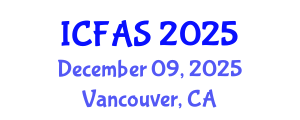 International Conference on Fisheries and Aquatic Sciences (ICFAS) December 09, 2025 - Vancouver, Canada