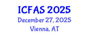 International Conference on Fisheries and Aquatic Sciences (ICFAS) December 27, 2025 - Vienna, Austria