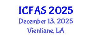 International Conference on Fisheries and Aquatic Sciences (ICFAS) December 13, 2025 - Vientiane, Laos