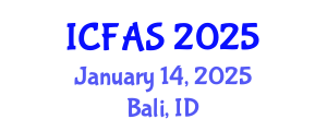 International Conference on Fisheries and Aquatic Sciences (ICFAS) January 14, 2025 - Bali, Indonesia