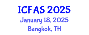 International Conference on Fisheries and Aquatic Sciences (ICFAS) January 18, 2025 - Bangkok, Thailand