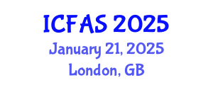International Conference on Fisheries and Aquatic Sciences (ICFAS) January 21, 2025 - London, United Kingdom