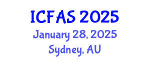International Conference on Fisheries and Aquatic Sciences (ICFAS) January 28, 2025 - Sydney, Australia