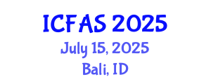 International Conference on Fisheries and Aquatic Sciences (ICFAS) July 15, 2025 - Bali, Indonesia