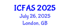 International Conference on Fisheries and Aquatic Sciences (ICFAS) July 26, 2025 - London, United Kingdom