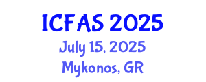 International Conference on Fisheries and Aquatic Sciences (ICFAS) July 15, 2025 - Mykonos, Greece