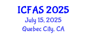 International Conference on Fisheries and Aquatic Sciences (ICFAS) July 15, 2025 - Quebec City, Canada