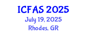 International Conference on Fisheries and Aquatic Sciences (ICFAS) July 19, 2025 - Rhodes, Greece