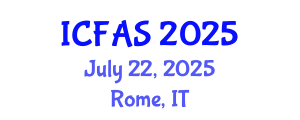 International Conference on Fisheries and Aquatic Sciences (ICFAS) July 22, 2025 - Rome, Italy