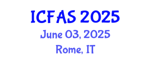 International Conference on Fisheries and Aquatic Sciences (ICFAS) June 03, 2025 - Rome, Italy