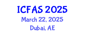 International Conference on Fisheries and Aquatic Sciences (ICFAS) March 22, 2025 - Dubai, United Arab Emirates