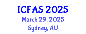 International Conference on Fisheries and Aquatic Sciences (ICFAS) March 29, 2025 - Sydney, Australia