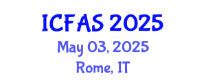 International Conference on Fisheries and Aquatic Sciences (ICFAS) May 03, 2025 - Rome, Italy