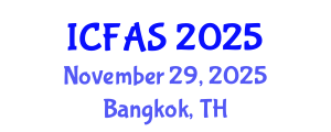 International Conference on Fisheries and Aquatic Sciences (ICFAS) November 29, 2025 - Bangkok, Thailand