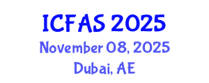 International Conference on Fisheries and Aquatic Sciences (ICFAS) November 08, 2025 - Dubai, United Arab Emirates