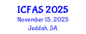 International Conference on Fisheries and Aquatic Sciences (ICFAS) November 15, 2025 - Jeddah, Saudi Arabia