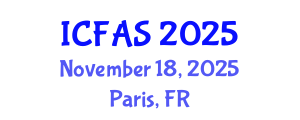 International Conference on Fisheries and Aquatic Sciences (ICFAS) November 18, 2025 - Paris, France