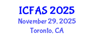 International Conference on Fisheries and Aquatic Sciences (ICFAS) November 29, 2025 - Toronto, Canada