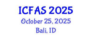 International Conference on Fisheries and Aquatic Sciences (ICFAS) October 25, 2025 - Bali, Indonesia