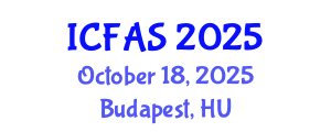 International Conference on Fisheries and Aquatic Sciences (ICFAS) October 18, 2025 - Budapest, Hungary