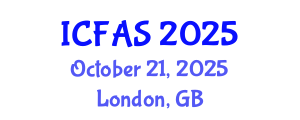International Conference on Fisheries and Aquatic Sciences (ICFAS) October 21, 2025 - London, United Kingdom