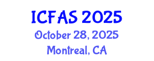 International Conference on Fisheries and Aquatic Sciences (ICFAS) October 28, 2025 - Montreal, Canada