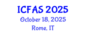 International Conference on Fisheries and Aquatic Sciences (ICFAS) October 18, 2025 - Rome, Italy