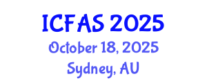 International Conference on Fisheries and Aquatic Sciences (ICFAS) October 18, 2025 - Sydney, Australia