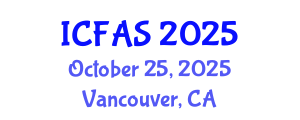 International Conference on Fisheries and Aquatic Sciences (ICFAS) October 25, 2025 - Vancouver, Canada