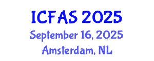 International Conference on Fisheries and Aquatic Sciences (ICFAS) September 16, 2025 - Amsterdam, Netherlands