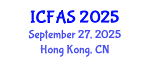 International Conference on Fisheries and Aquatic Sciences (ICFAS) September 27, 2025 - Hong Kong, China