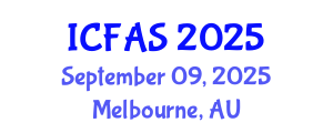 International Conference on Fisheries and Aquatic Sciences (ICFAS) September 09, 2025 - Melbourne, Australia