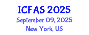 International Conference on Fisheries and Aquatic Sciences (ICFAS) September 09, 2025 - New York, United States