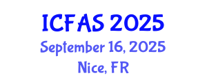 International Conference on Fisheries and Aquatic Sciences (ICFAS) September 16, 2025 - Nice, France
