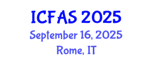 International Conference on Fisheries and Aquatic Sciences (ICFAS) September 16, 2025 - Rome, Italy