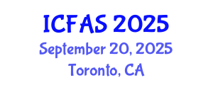 International Conference on Fisheries and Aquatic Sciences (ICFAS) September 20, 2025 - Toronto, Canada