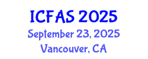 International Conference on Fisheries and Aquatic Sciences (ICFAS) September 23, 2025 - Vancouver, Canada